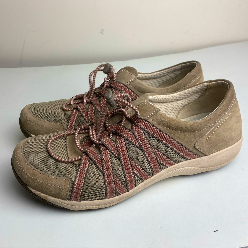 Dansko Honor Walnut Suede Slip Resistant Sneakers 7.5-8 (38)